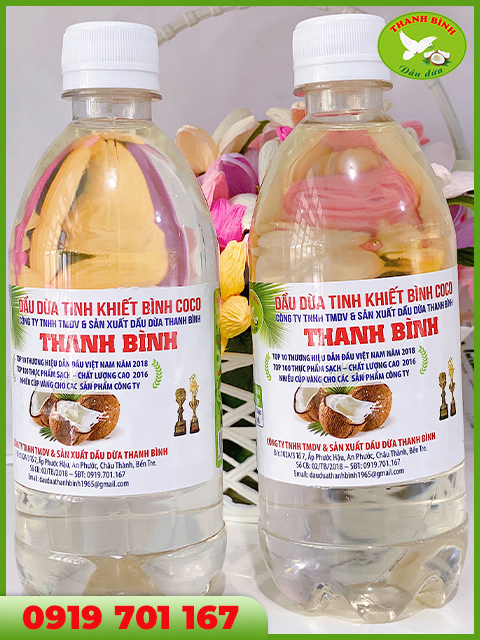 Dầu dừa tinh khiết - Dầu Dừa Thanh Bình - Công Ty TNHH Thương Mại Dịch Vụ Và Sản Xuất Dầu Dừa Thanh Bình